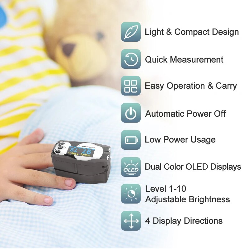 ChoiceMMed Pediatric Finger Pu - огляд і ціна Do Oxygen Meter