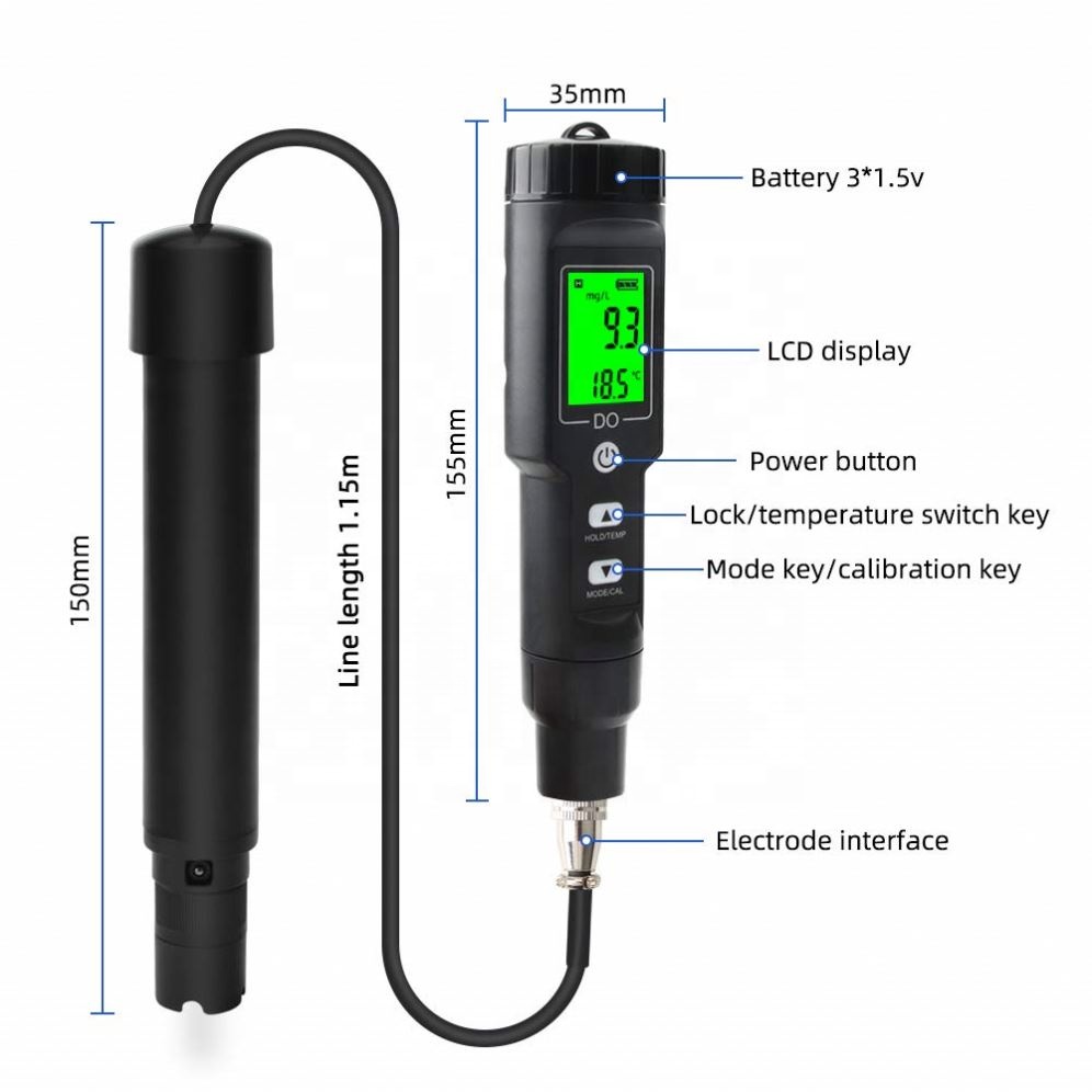 Portable Dissolved Oxygen 0-30 - огляд і ціна Do Oxygen Meter